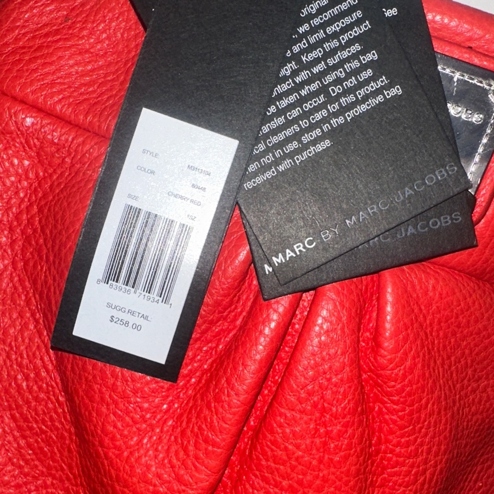 Marc by Marc Jacobs Red Leather Crossbody  Bag - Picture 5 of 11